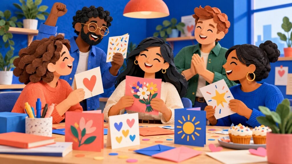 Editorial illustration for How to Organize a Group Card Without the Chaos