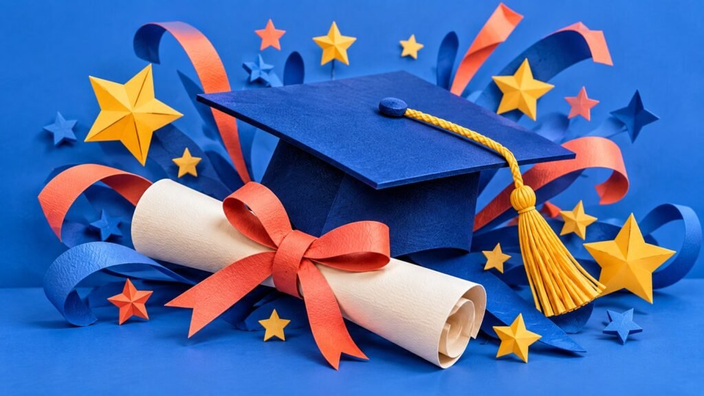 Editorial illustration for Graduation Wishes for a New Chapter